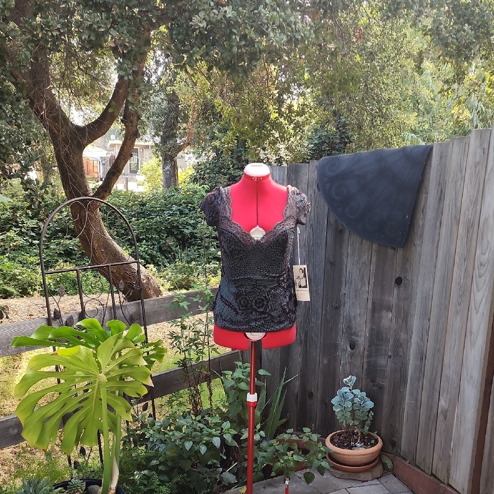 Ann Ferriday Black Lace Top